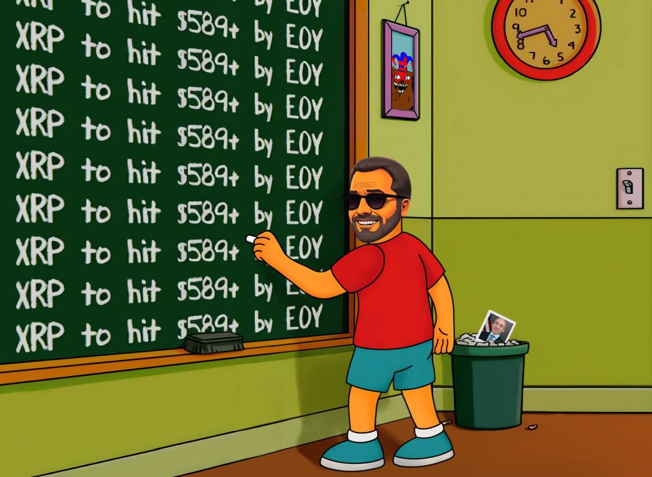 Bart Simpson $589 by EOY — the viral XRP prophecy meme
